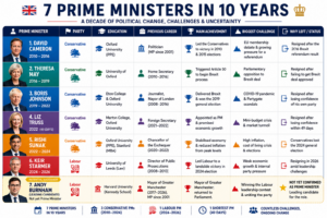 7 Prime Ministers in 10 Years